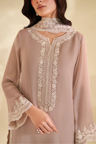 Mehrin – Iznik Inspired Taupe Chiffon Suit