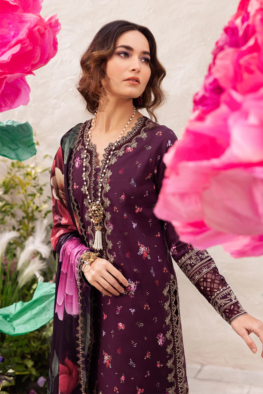 03-Piece Printed Lawn Suit - Ready To Wear - Kapra Collection