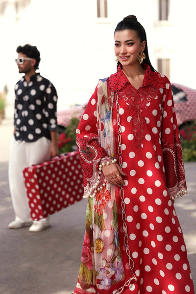 03-Piece Printed Lawn Suit | Unstitched - Kapra Collection