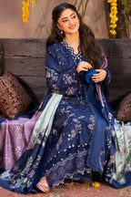 03-Piece Embroidered Lawn Suit With Silk Dupatta | Unstitched