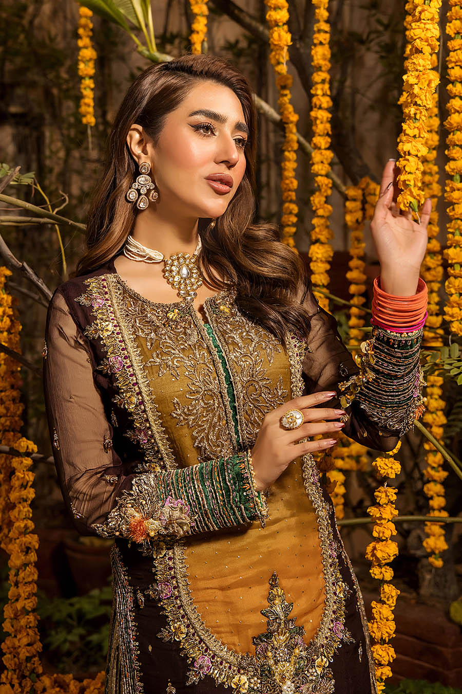 03-Piece Luxury Chiffon Embroidered Dress Unstitched