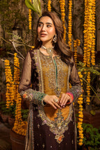 03-Piece Luxury Chiffon Embroidered Dress Unstitched