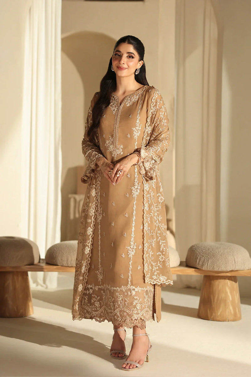 03-Piece Chiffon Suit With Embroidery | Unstitched