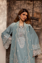 03-Piece Lawn Suit With Thread Embroidery | Unstitched