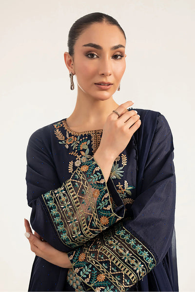 Zarmina – Maria.B Inspired Navy Chiffon Suit
