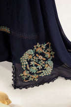 Zarmina – Maria.B Inspired Navy Chiffon Suit