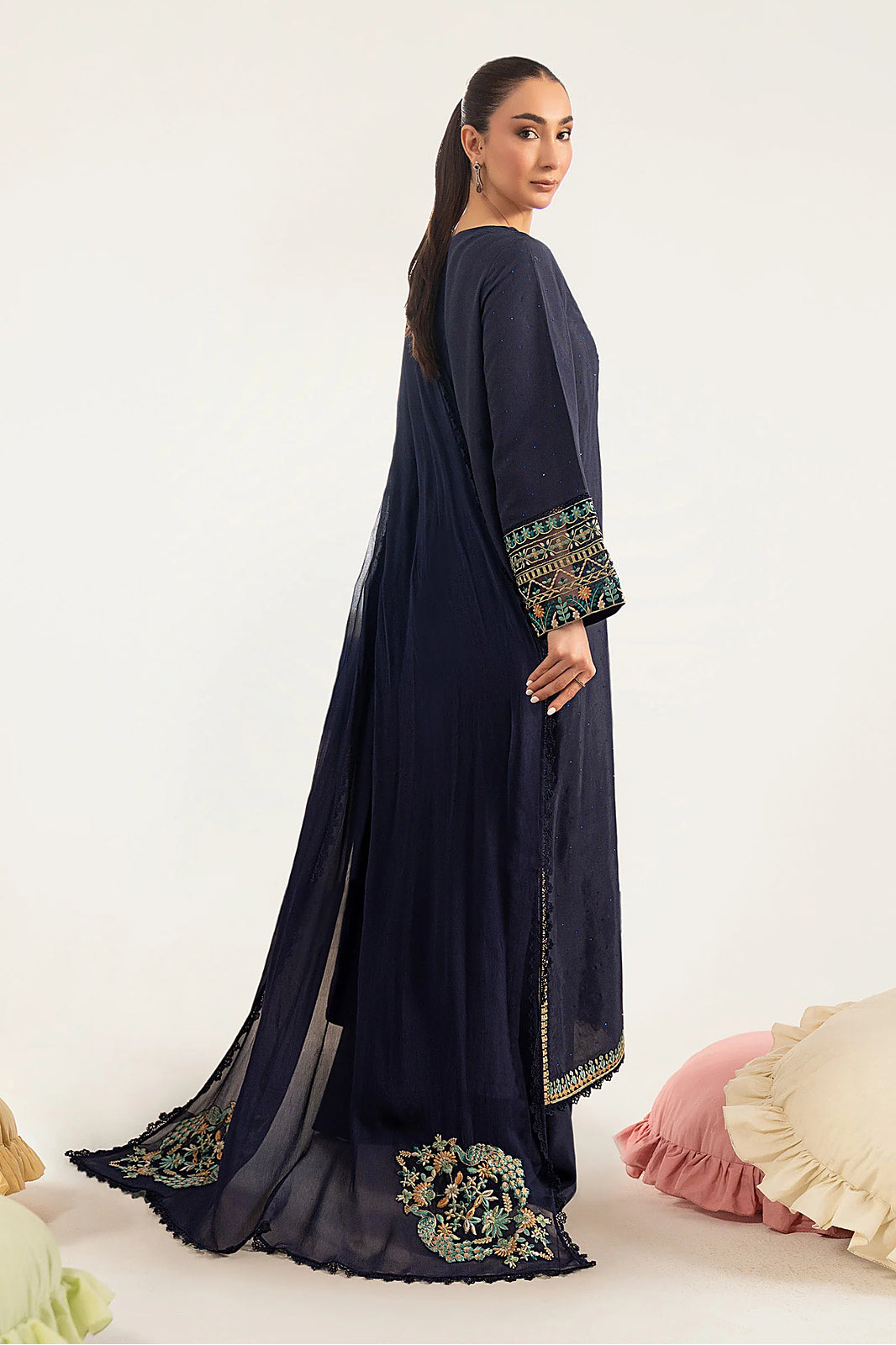 Zarmina – Maria.B Inspired Navy Chiffon Suit