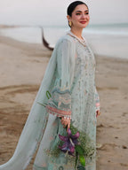 03-Piece Embroidered Lawn Suit With Chiffon Dupatta | Unstitched
