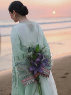 03-Piece Embroidered Lawn Suit With Chiffon Dupatta | Unstitched