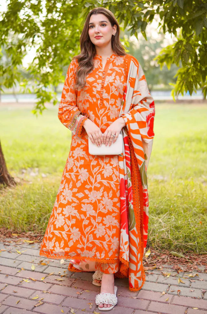 03-Piece Digital Printed Lawn Suit Ready To Wear