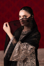 03-Piece Chiffon Suit With Thready Embroidery | Unstitched