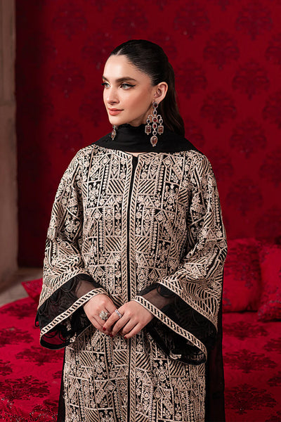 03-Piece Chiffon Suit With Thready Embroidery | Unstitched