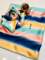 02-Piece Digital Printed Shamoze Silk Dress - Kapra Collection