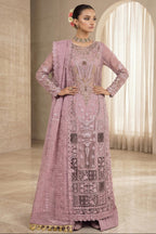 03-Piece Organza Suit With Embroidery - Unstitched - Kapra Collection