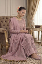 03-Piece Organza Suit With Embroidery - Unstitched - Kapra Collection