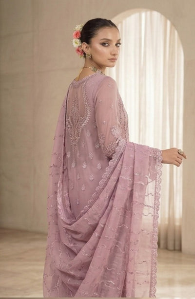 03-Piece Organza Suit With Embroidery - Unstitched - Kapra Collection