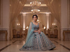 03-Piece Embroidered Silk Lehnga With Net Dupatta - Unstitched