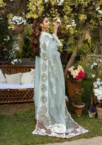 03-Piece Embroidered Lawn Suit With Net Dupatta | Unstitched