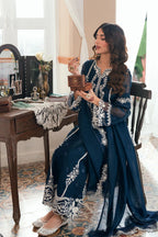 03-Piece Chiffon Suit With Embroidery | Unstitched