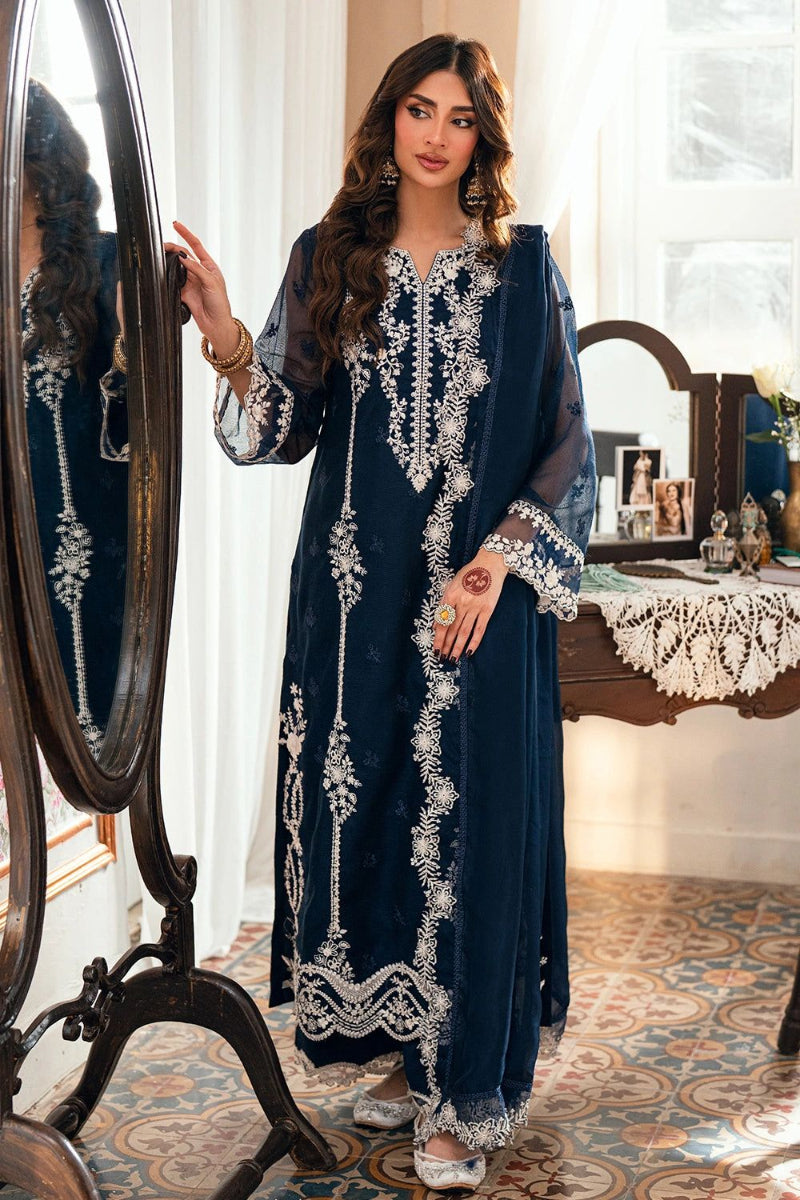 03-Piece Chiffon Suit With Embroidery | Unstitched
