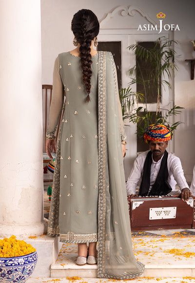Asim jofa chiffon 9mm seq replica suit - Kapra Collection