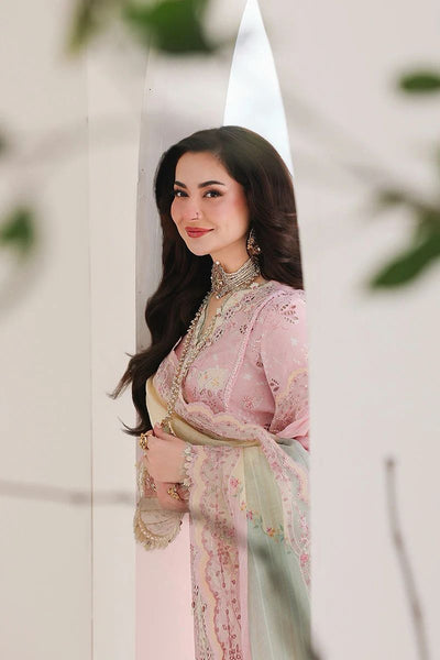 03-Piece Embroidered Lawn Suit With Jacquard Dupatta | Unstitched
