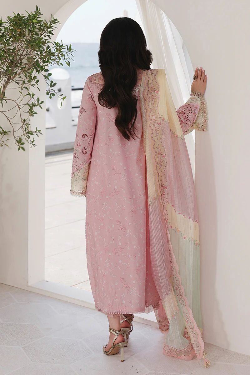 03-Piece Embroidered Lawn Suit With Jacquard Dupatta | Unstitched