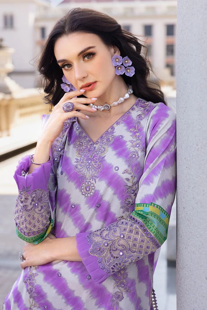 Charizma Purple Digital Printed Lawn Collection