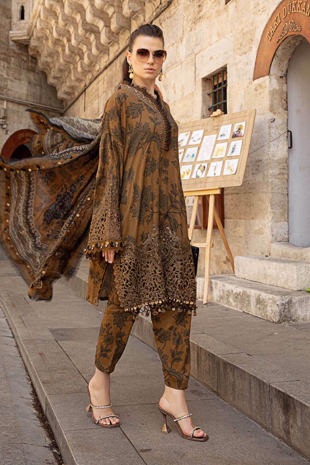 Maria b digital printed lawn unstitched suit - Kapra Collection