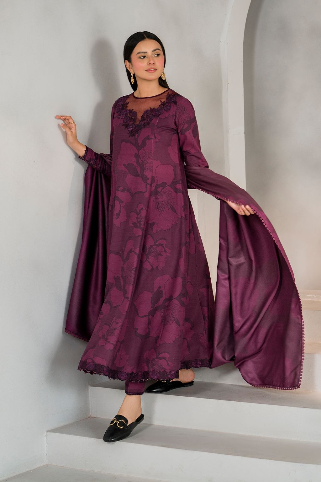 Green Lawn 3Piece Digital Printed Unstitched Dress