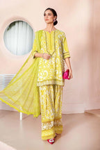 Lawn summer collection 3 piece unstitched digital printed suit - Kapra Collection