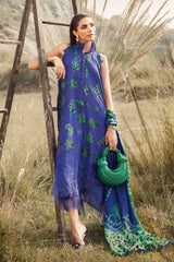 3 piece unstitched lawn digital printed suit - Kapra Collection