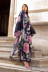 Lawn m print summer collection 3 piece unstitched digital printed suit - Kapra Collection