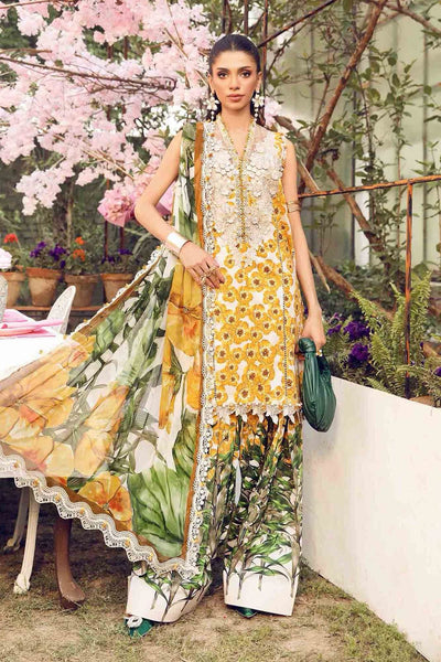 Lawn 3Piece Digital Printed Unstitched Dress - Kapra Collection
