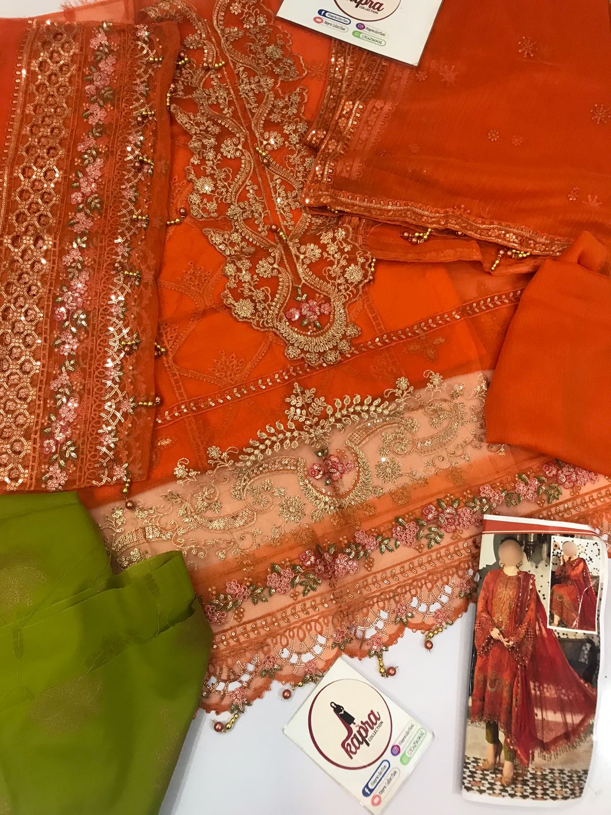 Maria b chiffon unstitched suit replica - Kapra Collection