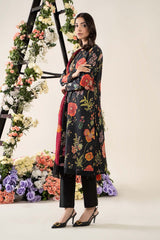 Maria b 3 piece unstitched Embroidered black dress