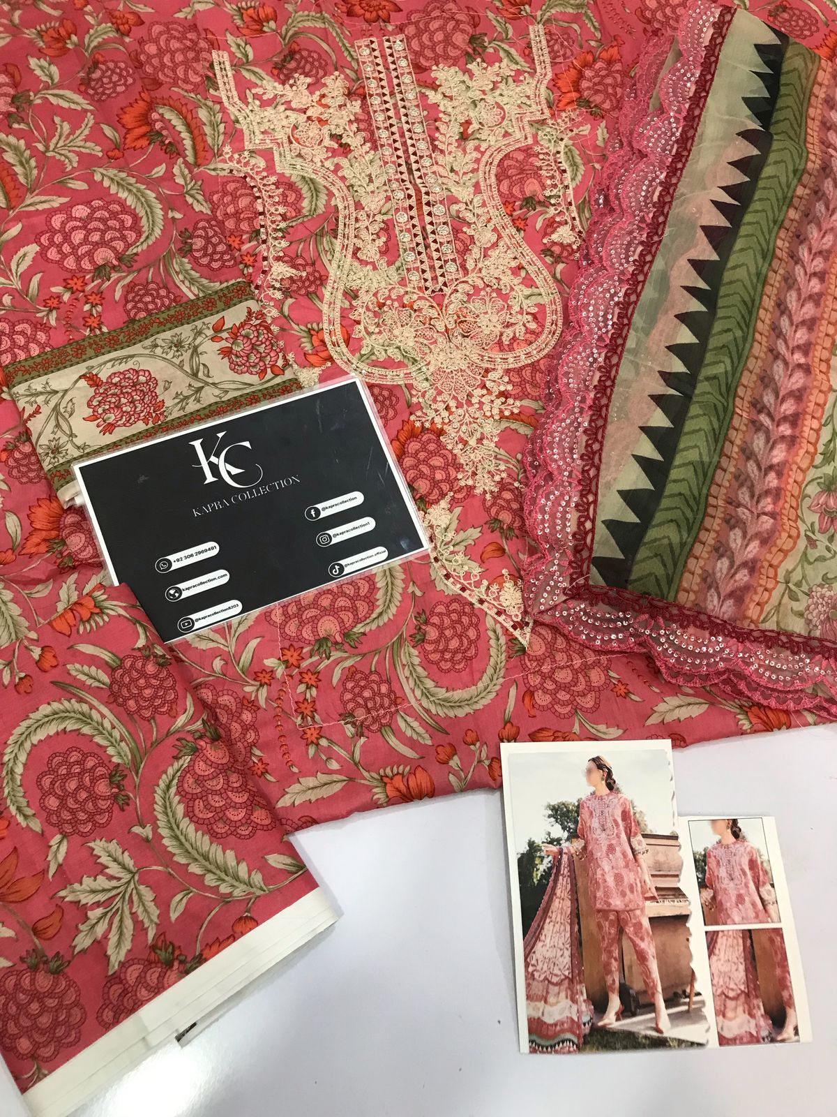 Lawn 3 piece unstitched digital printed suit - Kapra Collection