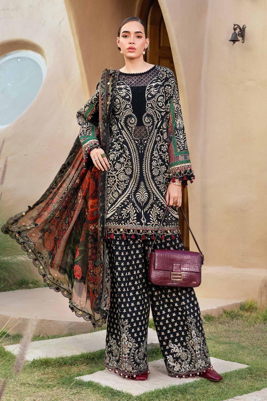 Lawn m print 3 piece unstitched digital printed suit - Kapra Collection