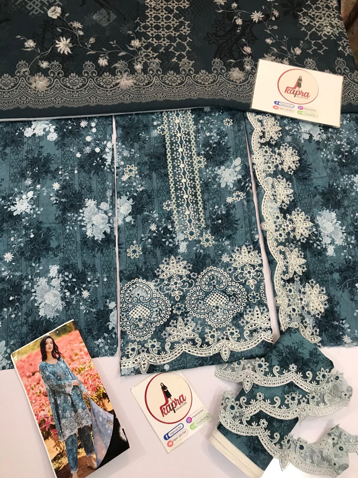 Image Chikankari Embroidered Lawn Collection Replica - Kapra Collection
