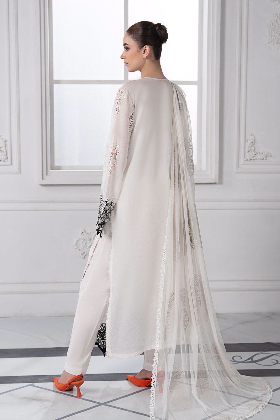 Maria b white chikan replica Dre’s - Kapra Collection