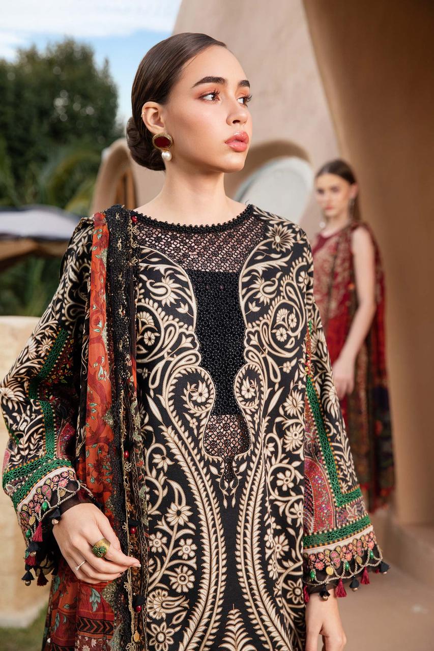 Lawn m print 3 piece unstitched digital printed suit - Kapra Collection
