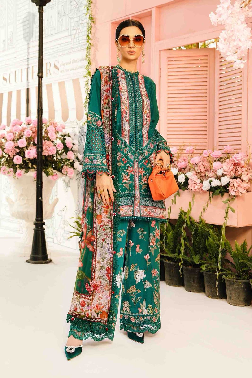 Green Lawn 3Piece Digital Printed Unstitched Dress
