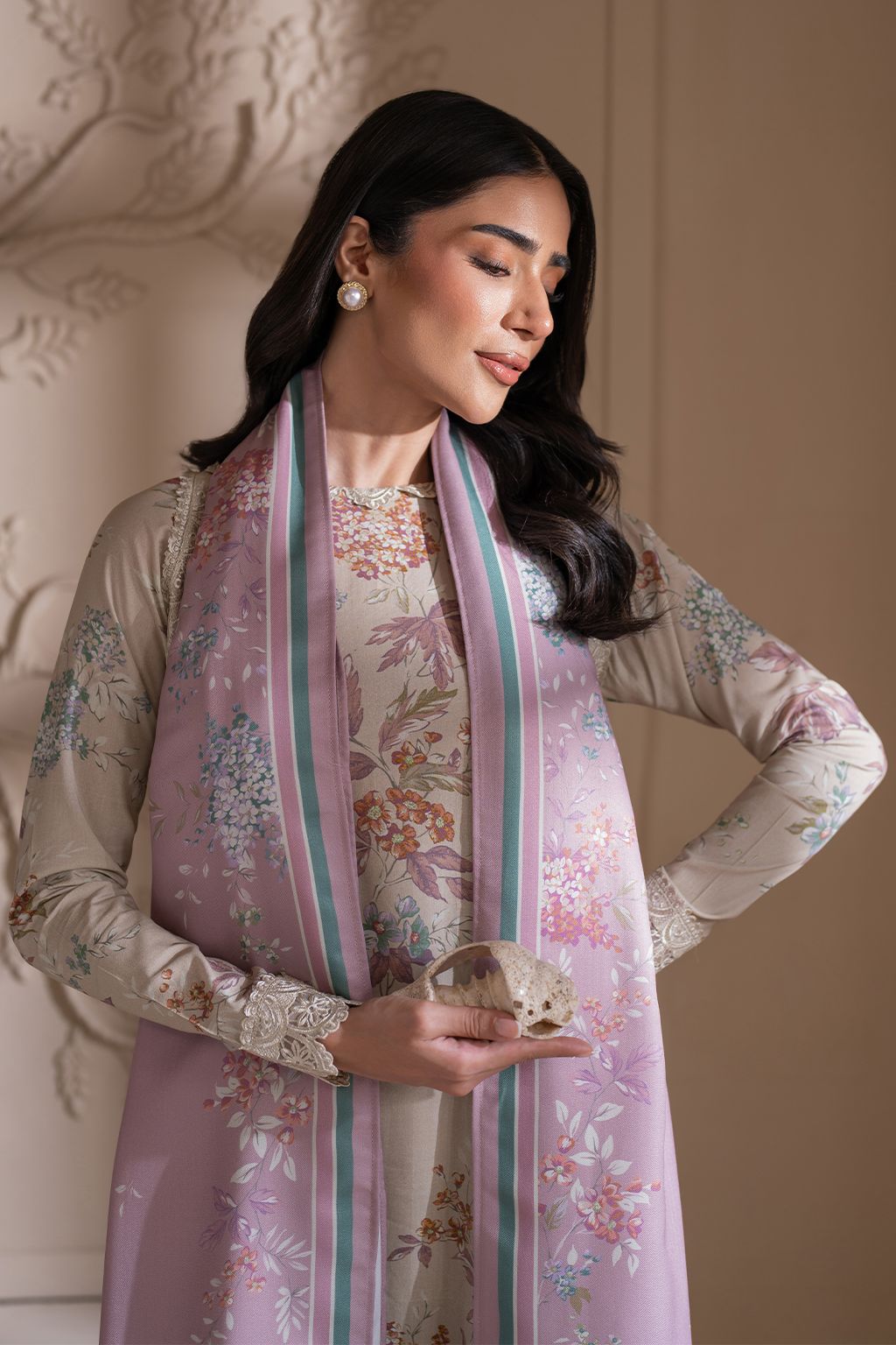 Lawn summer collection 3 piece unstitched digital printed suit - Kapra Collection