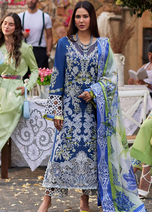Luxury embroidered lawn summer  collection replica unstitched - Kapra Collection