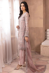 Organza fromal dress unstitched by Kapra collection - Kapra Collection