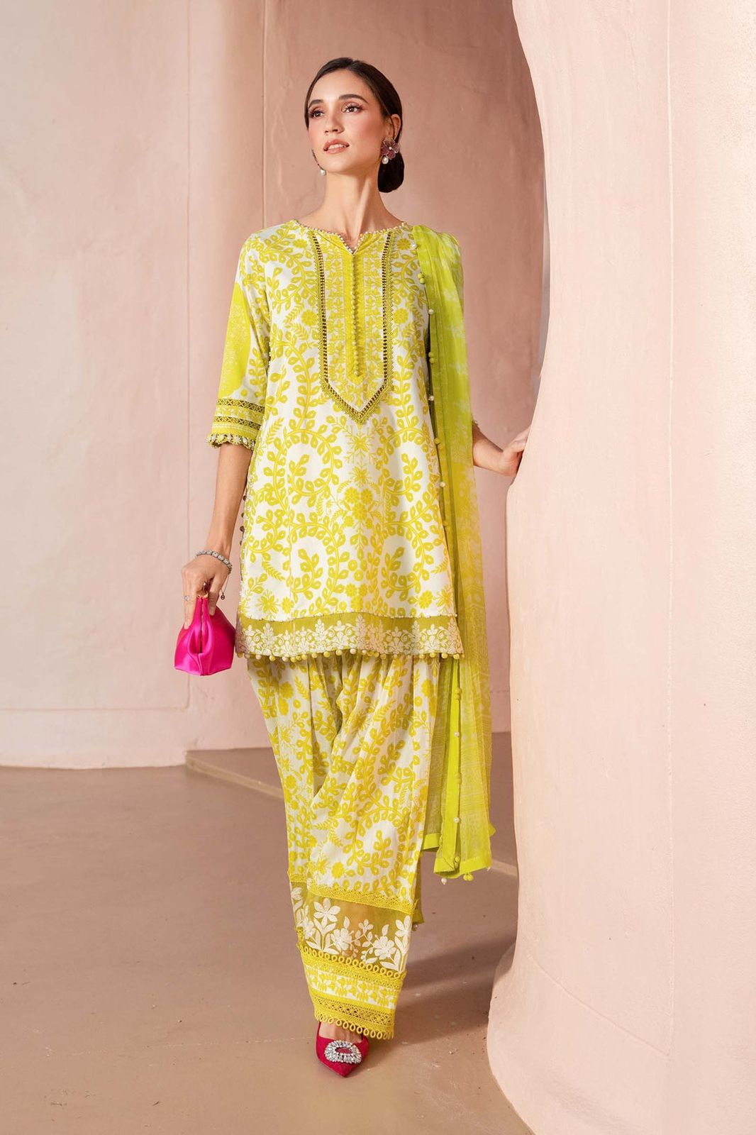 Lawn summer collection 3 piece unstitched digital printed suit - Kapra Collection
