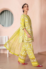 Lawn summer collection 3 piece unstitched digital printed suit - Kapra Collection