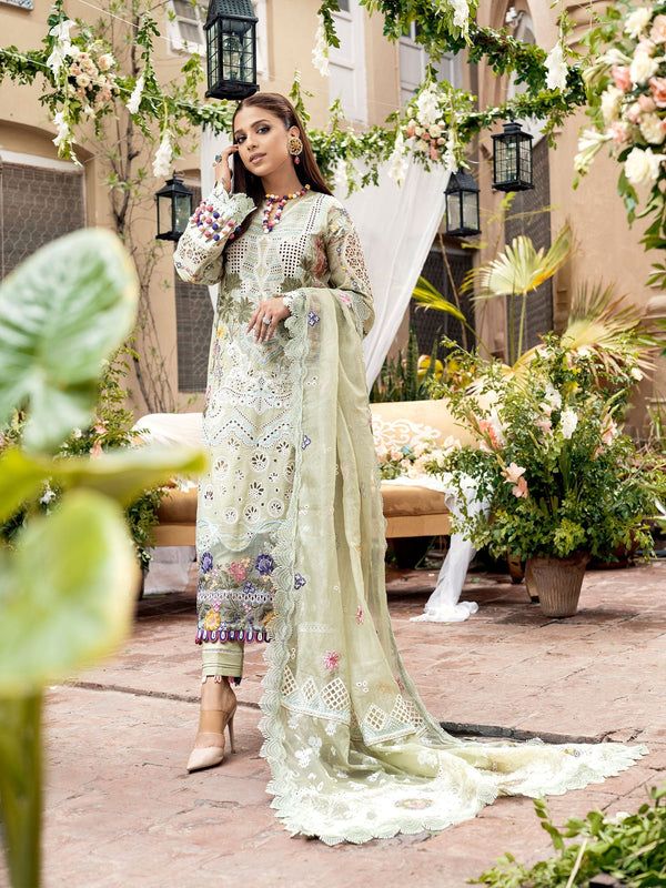 Luxury embroidered lawn summer  collection replica unstitched - Kapra Collection