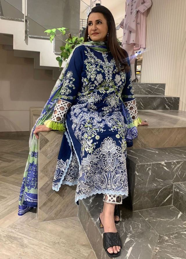 Luxury embroidered lawn summer  collection replica unstitched - Kapra Collection