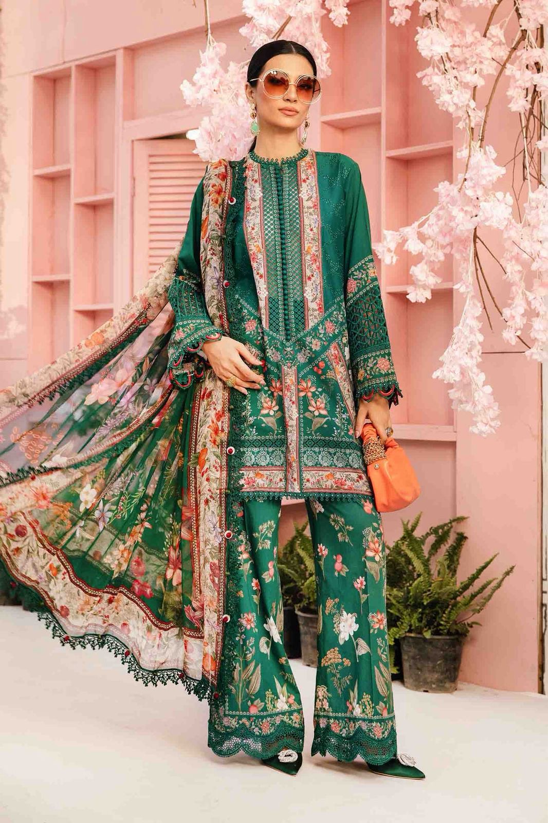 Green Lawn 3Piece Digital Printed Unstitched Dress